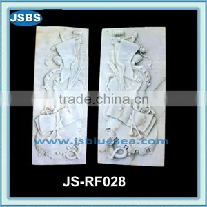 Hand Carved White Marble Relief thumbnail-1