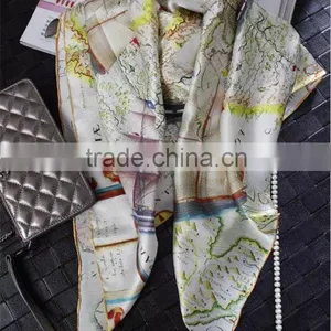 Wholesale Custom Logo 100% Silk Printing Scarf thumbnail-3