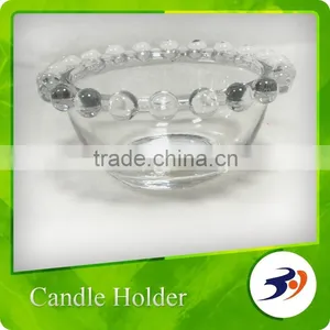 Clear Glass Candle Holder Stem With Lid thumbnail-3