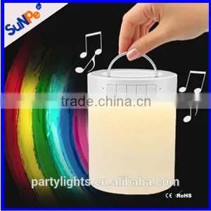 Portable Touch Sensitive Smart Led Lamp Round Bluetooth Small Speaker thumbnail-1