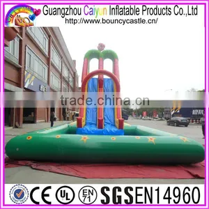 Double Arch Inflatable Water Slide With Big Pool thumbnail-6