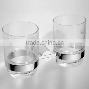 Double Glass Toothbrush Cup Holder thumbnail-1