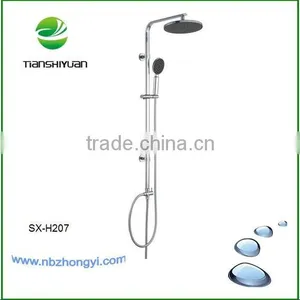 Round Waterfall Shower Set Bathroom Shower Sets Chromed Stainless Steel Shower Set thumbnail-1