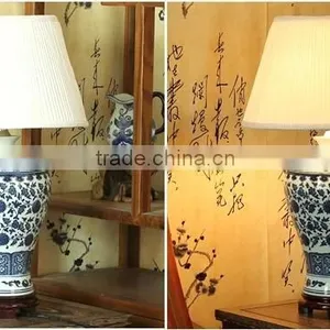 Factory Prices Blue and White Chinese Ceramic Table Lamps With 3C Certification thumbnail-5