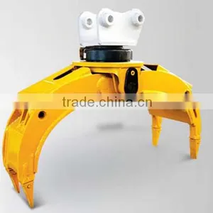 SF Excavator Parts Rotating Grab for Excavator / Rotating Grapple Double Teeth Grapple thumbnail-1