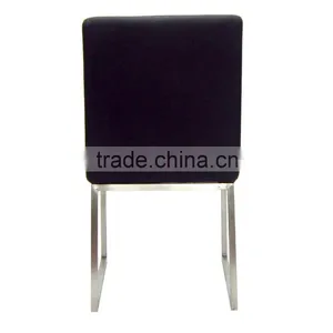 Black Low Back Stainless Steel Legs Model Dining Chair Made in China thumbnail-4