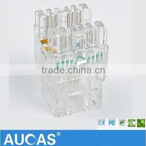 Aucas Cat6/Cat5e Keystone Jack 180 Degree With UTP RJ45 Ethernet For Cat5e Unshielded Lan Cable thumbnail-6