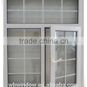 Cheap House PVC Casement Window Grill Design/ Double Panel Casement Window thumbnail-4