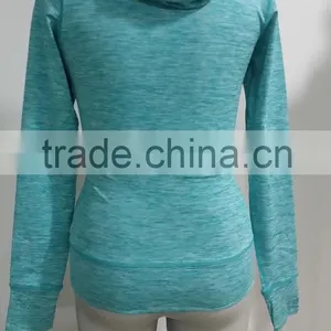 2016 New Sports Jacket Heather Melange Hooded Jacket Runing Jacket thumbnail-4