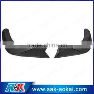Black Carbon Fiber Front Bumper Splitter Canards thumbnail-1