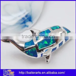 Many Designs !!! 925 Sterling Silver Black Opal Necklaces Big Animal Frog Pendant thumbnail-3