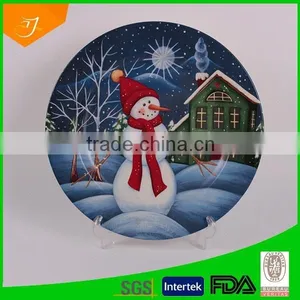 Plain Dinner Plate With Snowman,dinnerware Set thumbnail-1