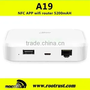 Pocket 3G HSPA+ SIM Card Router With 5200mAh Power Bank Hame A19 With NFC Fast Wifi Connection thumbnail-1