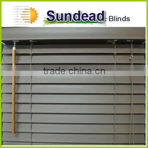 Faux Wood Indoor Venetian Blinds 2'' Inches Vinyl Faux Wood Blinds Office Curtains and Blinds thumbnail-4