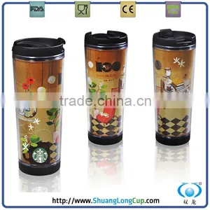12oz Mugs With Paper Eco-friendly Plastic Coffee Mug thumbnail-1