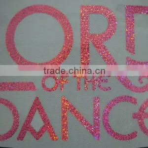 Rhinestone Dance Iron on Transfer Made With Sequins Vinyl Film thumbnail-1