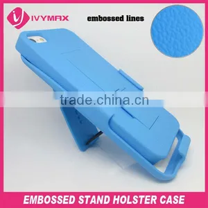 Shell Holster Case Embossed Belt Clip+Stand Case For IPhone 5 thumbnail-1