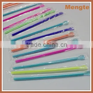 High Quality Hard Plastic Solid Spoon Drinking Straw thumbnail-1