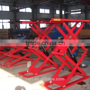 4-cylinders Hydraulic Ground Mounted Full Rise Scissor Lift With Slope VTS601 thumbnail-6