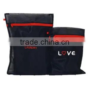 YIWU RODA 100% Polyester Durable Black Embroidery Foldable Washing Bag thumbnail-5