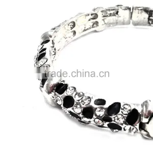 Unique Panther Print Design Silver Plated Alloy Meter Bangle thumbnail-2