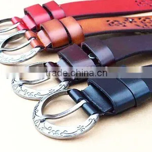 Woman Fashion Genuine Leather Ladies Leather Belt With Rivets thumbnail-3