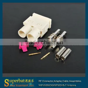 Fakra Connector Code Double "B" Plug Straight ,Crimp Attachment for RG316 thumbnail-1