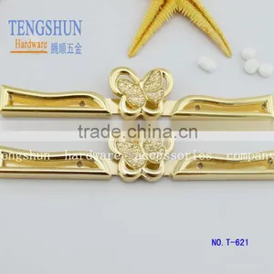 Zinc Alloy Decorative Side Clip With A Diamond for Purse Metel Bag Parts Wholesale thumbnail-3