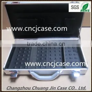 Silver Aluminum Computer Box Small Round Aluminum Computer Case With Foam Inserts thumbnail-1