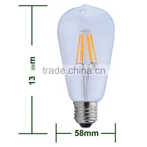 UL CE ROHS LED S19 St58 E26 E27 Dimmable Led Filament Bulb thumbnail-1