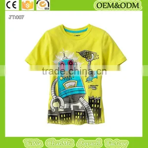 2015 New Child T-shirt 100% Cotton T-shirt Boys T-shirt Kids T-shirt Robot T-shirt Kids Robot T-shirt thumbnail-1