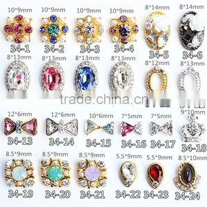 Strong Quality Nail Art Flower Oval Bow Design Small Alloy Jewelry thumbnail-1