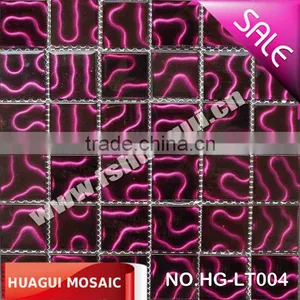 Texture Purples New Design Special 3 D Sqare Glass Mosaic Wall Tiles Mosaic/Mosaico Manufacturer in Foshan thumbnail-1