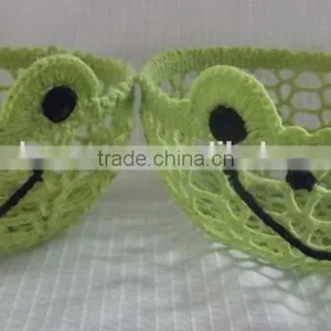 Crochet Animal Molded Basket - Frog thumbnail-1
