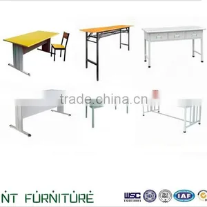 School Library Furniture Wooden Designs Student Desk and Chair thumbnail-1