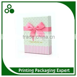 POPULAR CUSTOM HANDMADE RECYCLED DECORATIVE CARDBOARD PACKAGING GIFT CHOCOLATE PAPER BOX WITH RIBBON thumbnail-6