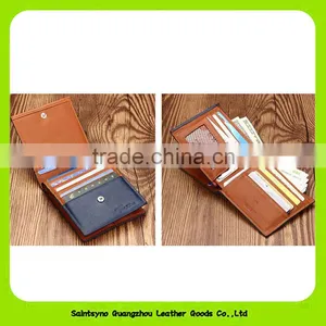 Best Brand Simple Handmade Genuine Leather Bifold Men's Short Wallet 16417 thumbnail-1