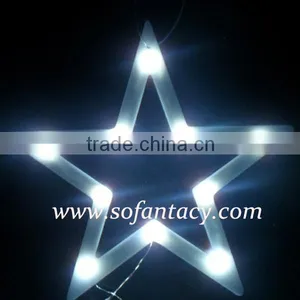 White Festival Decorative Led Window Light Star Shape thumbnail-1