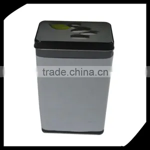 Small Square Gift Tin Box With Hinge Custom Emboss Lid/tin Box thumbnail-1