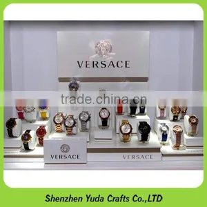 One Set of Mdf Wrist Watch Display Counter, Logo Printing Wooden Watch Stand thumbnail-1