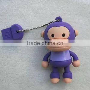 4GB Baby Monkey Purple USB 2.0 High Speed Silicon Flash Memory Drive Disk Stick Pen ,usb Flash Drive Parts thumbnail-1