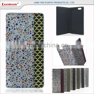 Wholesale Mobile Phone Accessories Diamond Leather Flip Wallet Case for Samsung Galaxy j7 thumbnail-1