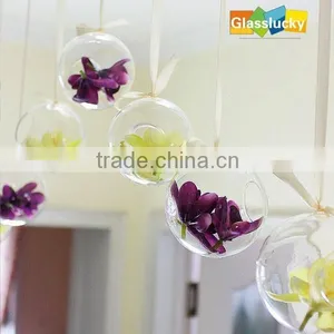 Wholesale Hanging Clear Glass Ball Vase for Wedding Decor thumbnail-1