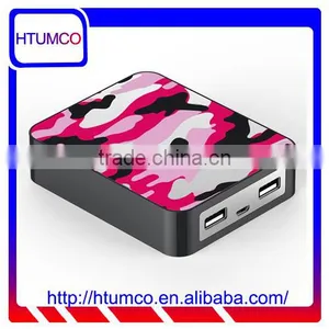 Red Camouflage Portable Charger Power Bank 10400mAh for Smartphone thumbnail-1