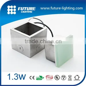 Outdoor Waterproof IP67 Led Brick Tile Light Frosted Glass Cover Walkway Paver Lights thumbnail-4