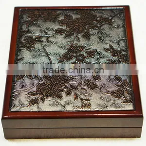Fashion High End Logo Print Wooden Gift Boxes Wooden Jewelry Boxes for Unique Jewelry Packaging thumbnail-4
