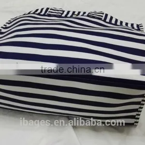 Wholesale Cotton Stripe Women Stripe Canvas Tote Bag , Printing Cotton Tote Beachbags ,women Tote Bag (H81) thumbnail-5