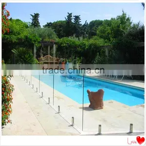 Frameless Glass Fence/handrails With Tempered Glass Fence Panel for Swimming Pool thumbnail-4
