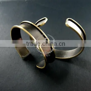 11mm Width Bezel,60mm Diameter Antiqued Bronze Vintage Style Bangle Bracelet With Holes DIY Supplies,findings 1900098 thumbnail-1