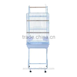 Pawhut 58" White Garden Decor Metal Bird Cage thumbnail-2